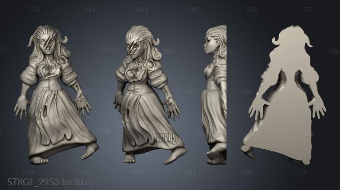 Dead Adventurers VICTIMS Female Victim stl model for CNC