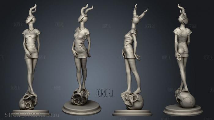 Devil Girl stl model for CNC