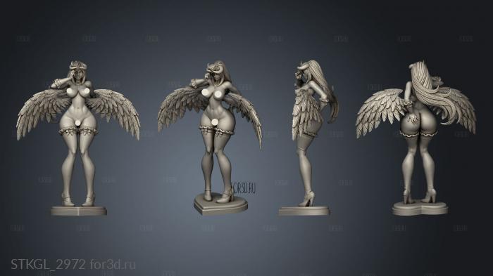 Albedo and Futa nsfw long hair stl model for CNC