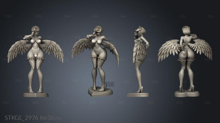 Albedo and Futa nsfw short hair stl model for CNC