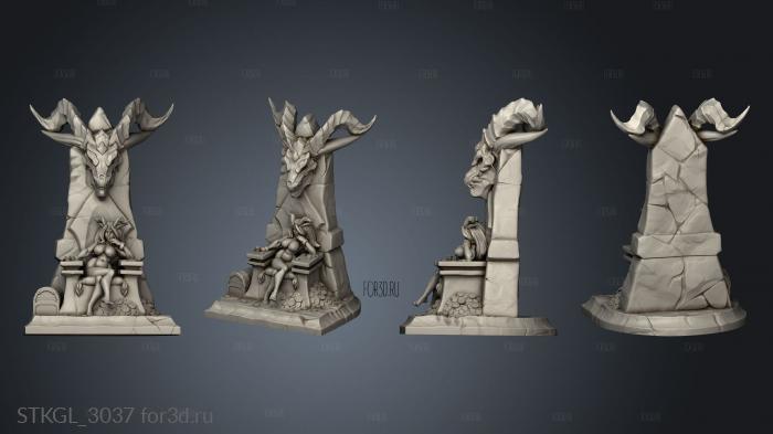 Dragon Lady Hero Thrones Gold Sup stl model for CNC