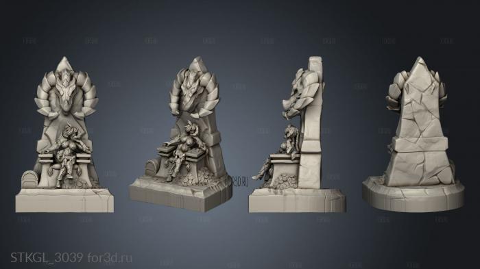 Dragon Lady Hero Tier Big Thrones Black stl model for CNC