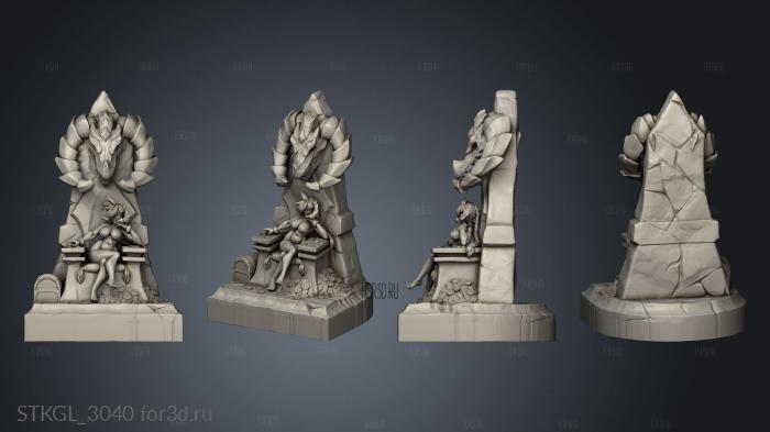 Dragon Lady Hero Tier Big Thrones Black Pinup stl model for CNC