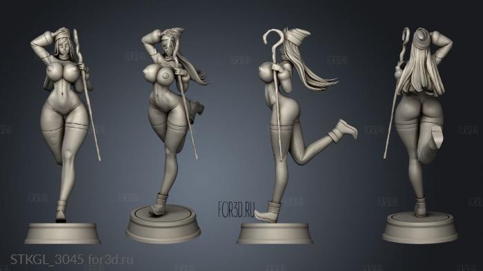 Dragons Crown Sorceress naked boobs hat stl model for CNC