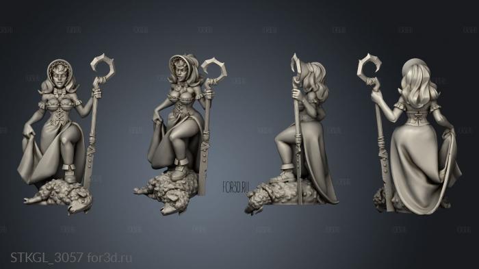 village Shepherdess GW stl model for CNC