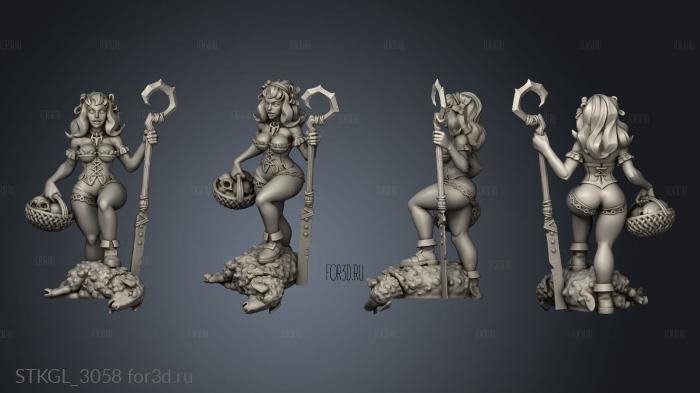 village Unholy shepherdess GW stl model for CNC