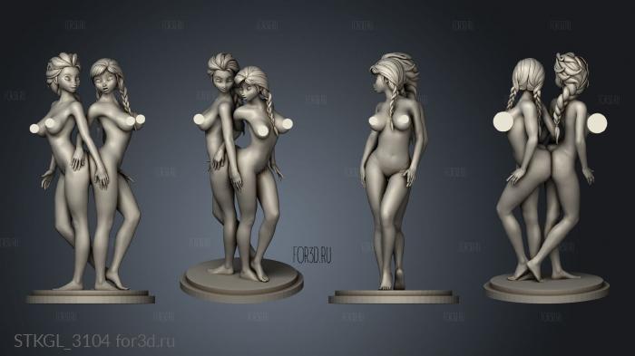 elsa anna de frozen desnudas amor hermanas MSMV 3d stl модель для ЧПУ