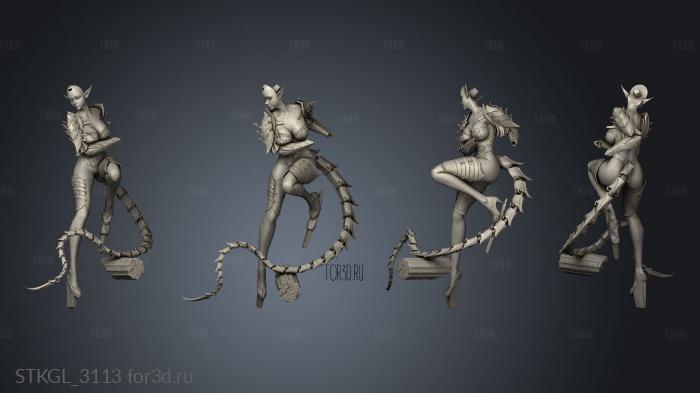 Elven Assassin NSFW damaged 3d stl модель для ЧПУ