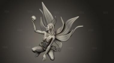 Эльфийская Грация,Траур Темной Феи 3d stl модель для ЧПУ