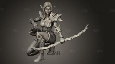 Эльфийская Грация Эльфийский Лучник 3d stl модель для ЧПУ