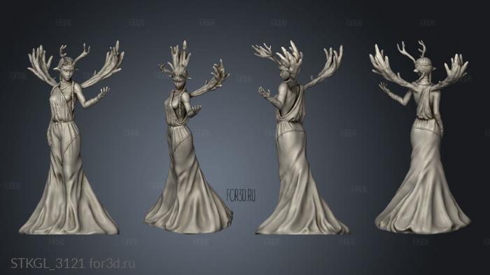 Elven Grace Moon Deity 3d stl модель для ЧПУ