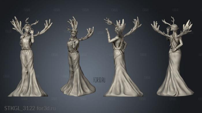 Elven Grace Moon Deity Greeting 3d stl модель для ЧПУ