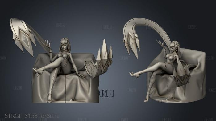 Evelynn KDA Azerama NSFW Earring 3d stl модель для ЧПУ