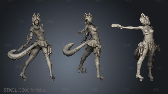 Felicia fox girl sfw 3d stl модель для ЧПУ