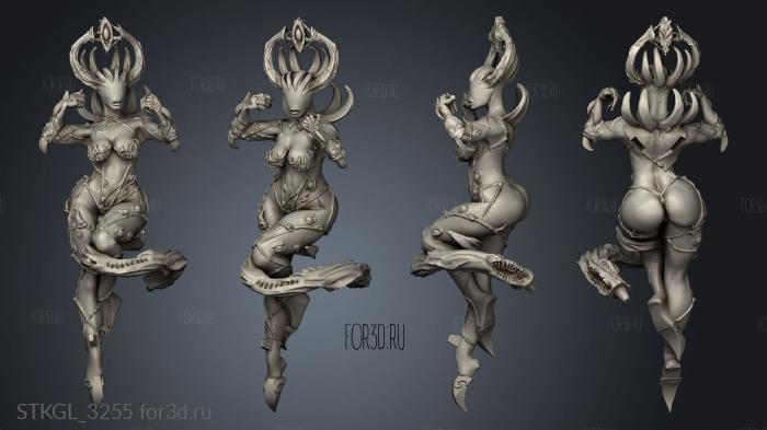 Female Prince Daemon Smaller with tentacle stl model for CNC