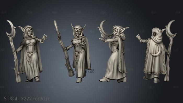 Feywood Stretch Goals Village Folk With Fey Healer stl model for CNC