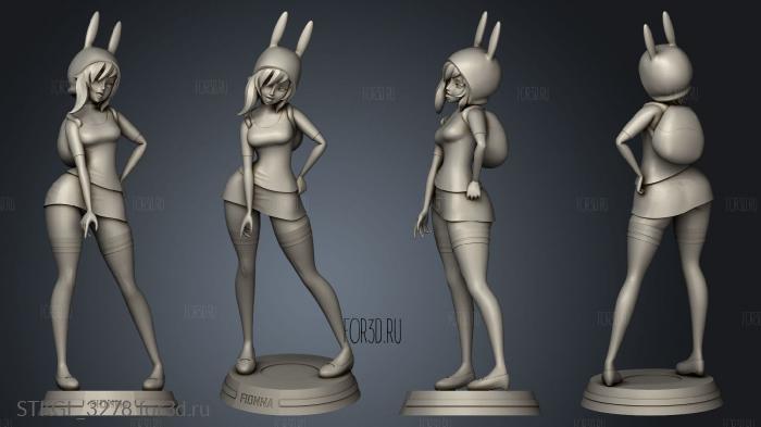 Fionna Adventure Time Back stl model for CNC