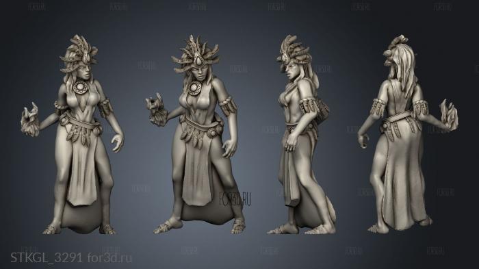 Flame Female Scars stl model for CNC