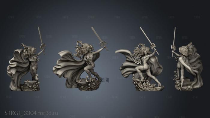 Francis Lady Death stl model for CNC