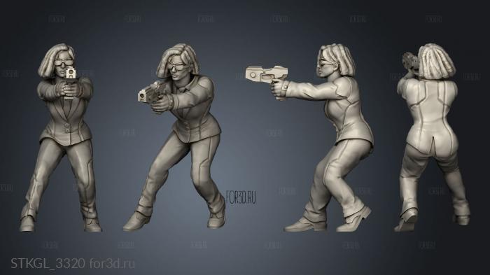 YUKIMASA FEMALE SECURITY AGENT stl model for CNC