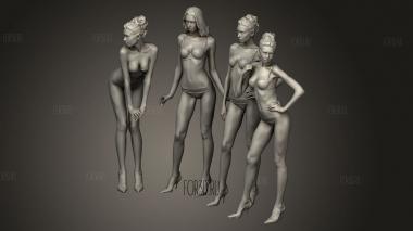 Девушка 3d stl модель для ЧПУ