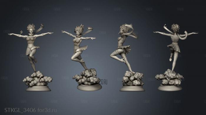 Girl Bombshell stl model for CNC