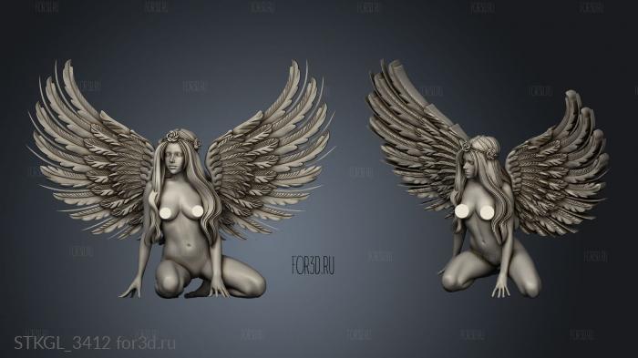 Girl naked stl model for CNC