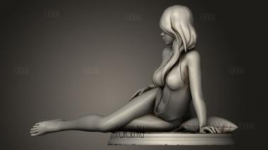 Девушка с подушками 3d stl модель для ЧПУ