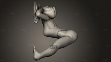 Девушка с Подушкой в костюмах 3d stl модель для ЧПУ