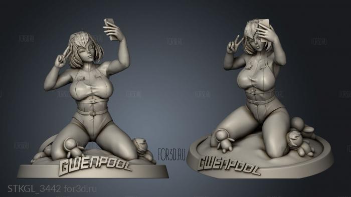 gwen GC Gwenpool stl model for CNC