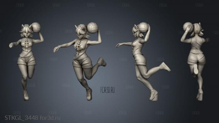 Gym Suit Figurines space elf gymsuit cat ears stl model for CNC