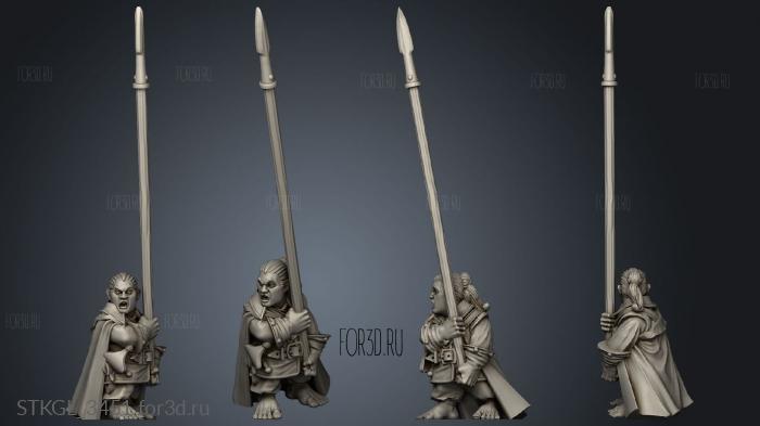 HALFLINGS SOUTHERN CONQUERORS STARTER Rookie Pikeman stl model for CNC