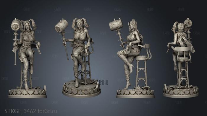 Harley Quinn stl model for CNC