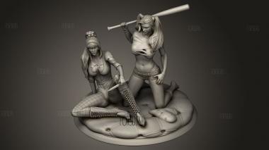 Харли Куинн и Кульминационный момент 3d stl модель для ЧПУ