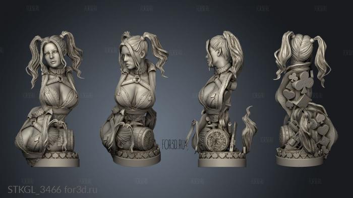 Harley Quinn stl model for CNC