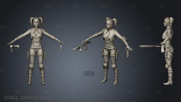 Harley Quinn Injustice IJ stl model for CNC