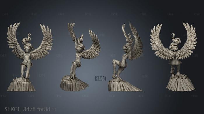 Harpy stl model for CNC