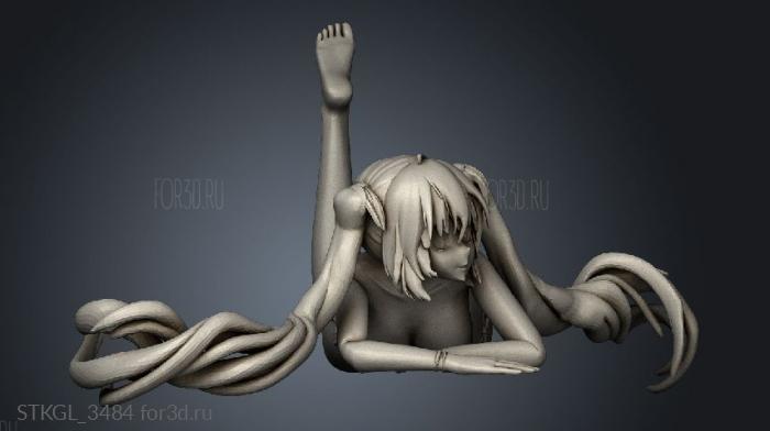 Hatsune Miku Bikini with top stl model for CNC