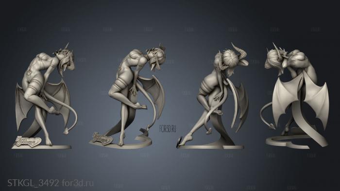 Heart Succubus Split HD HS Base stl model for CNC