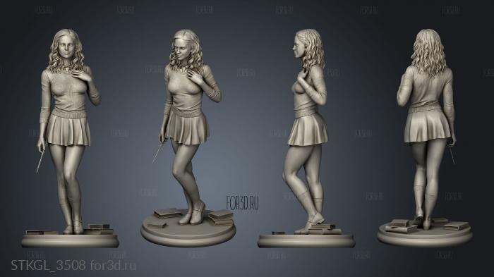 Hermione all the clothes stl model for CNC