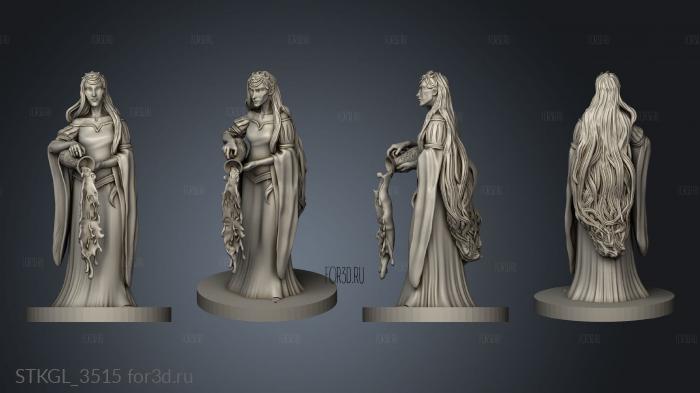 heroes Galadriel stl model for CNC