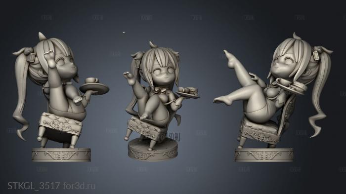 Hestia Chibi stl model for CNC