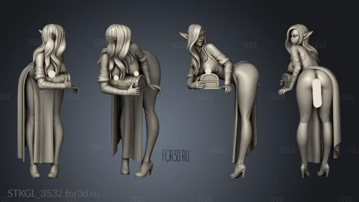 Honeypot Elowyn futa nsfw chest stl model for CNC