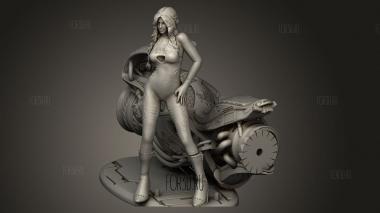 Девушка на воздушной подушке HoBike girl 3d stl модель для ЧПУ