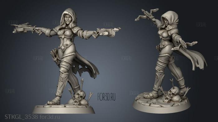 Hunters and Werewolf stl model for CNC