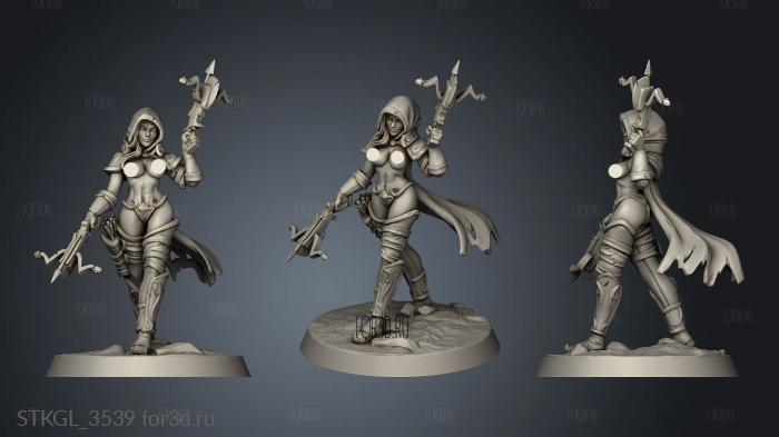 Hunters and Werewolf stl model for CNC