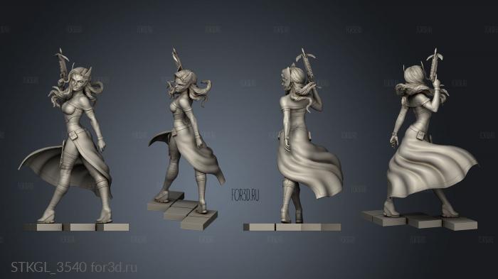 Huntress Francis Quez Hydra stl model for CNC