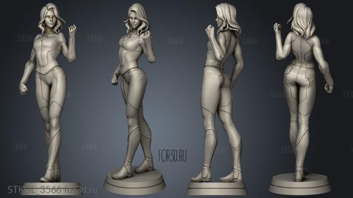 Invisible Woman stl model for CNC