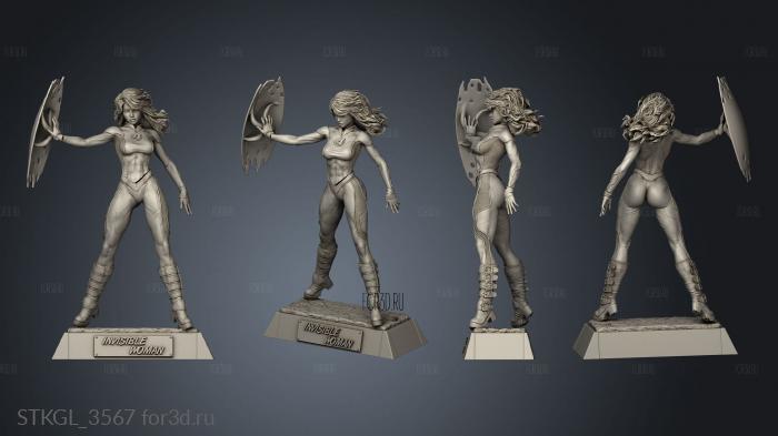 Invisible Woman IW stl model for CNC