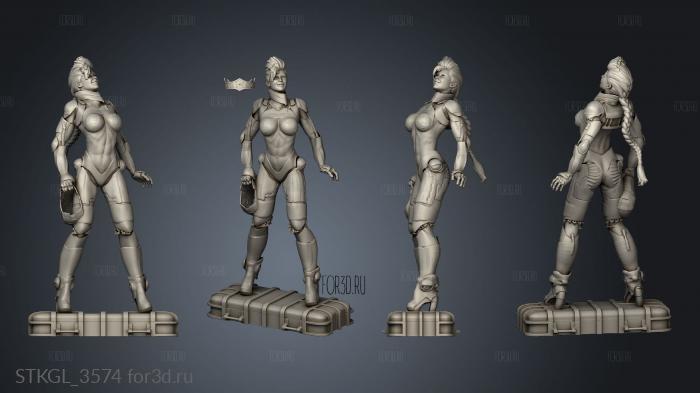 ironman woman with helmet stl model for CNC